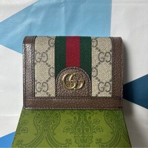 Gucci Beige and Brown GG Wallet